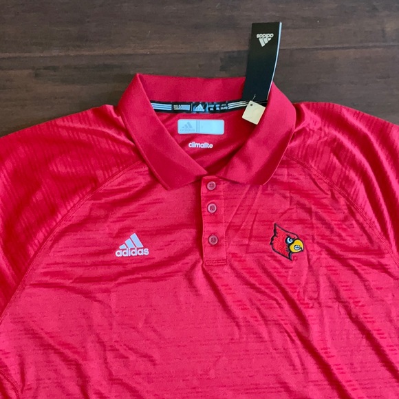 NWT Adidas Louisville Cardinals Climalite Polo 2XL - Picture 1 of 6